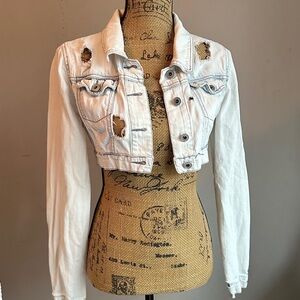Tinseltown White Denim Jacket